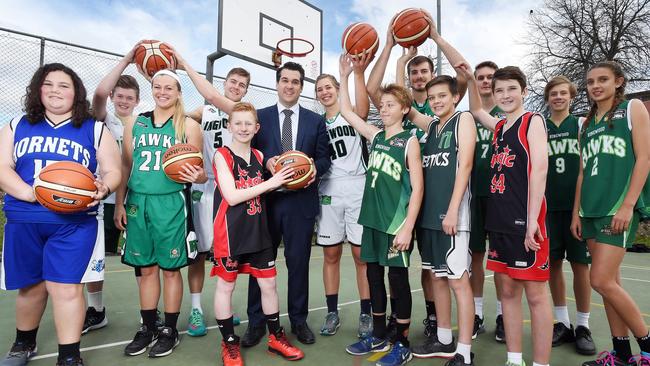 Norwood Secondary College has teamed up with the Ringwood Basketball Association to get a two-court stadium built at the school. Picture: Steve Tanner