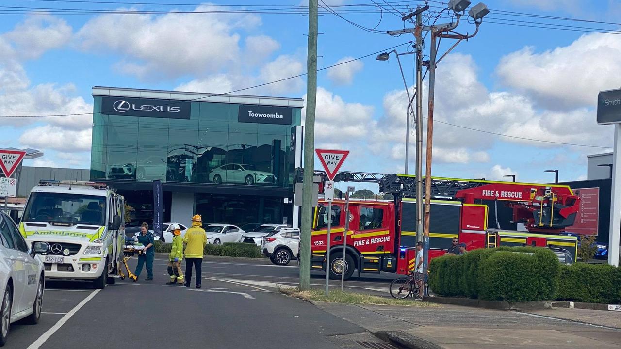 One person has been reported injured in a bike v vehicle accident on Ruthven Street.