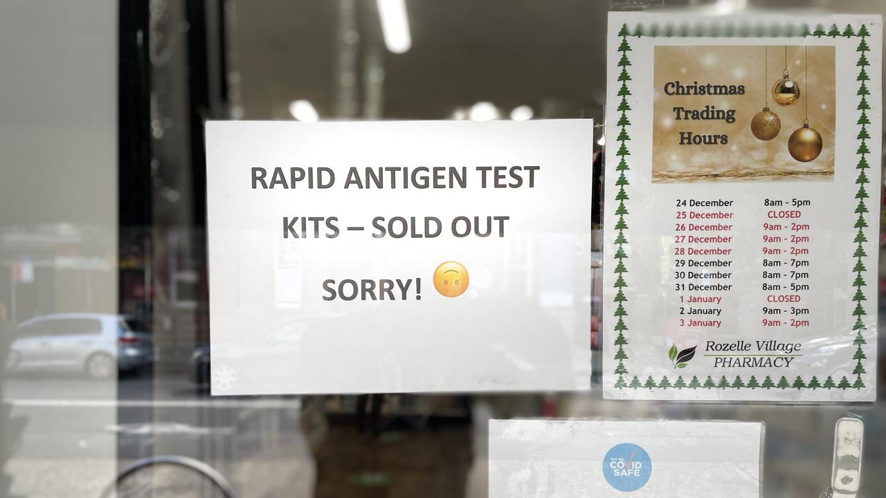 There are fears the plan could place an even greater strain on already minimal supply, as the government will not provide additional tests to pharmacies for those eligible. Picture: Richard Dobson