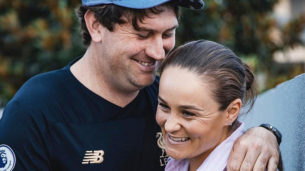 Instagram image of Garry Kissick and Ash Barty announcing their engagement.