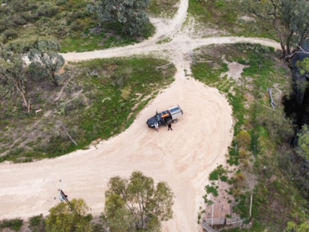 Drone shots of a flooded River Murray near Morgan, SA, on November 15. Pictures: Cody Campbell.