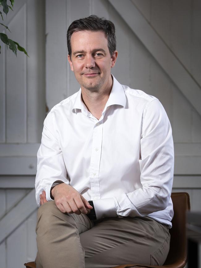 Culture AMP Co founder and CEO Didier Elzinga in his Melbourne office. Picture: Sarah Matray