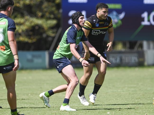 CANBERRA, AUSTRALIA, NewsWire Photos. MARCH 9, 2024: UNE Harold Matthews Cup - NSWRL Junior Reps Round Six Canberra Raiders vs Penrith Panthers at Raiders Belconnen in Canberra. Picture: NCA NewsWire / Martin Ollman