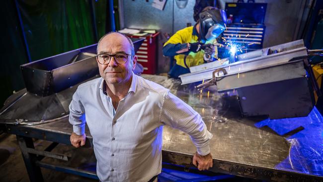 Rowlands Metalworks owner Cameron Johnston at his company’s Lonsdale facility. Picture: Tom Huntley