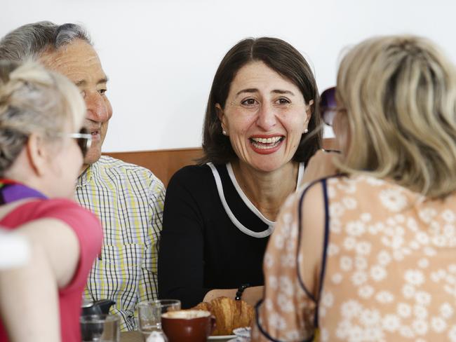 Gladys Berejiklian with her family. Picture: Justin Lloyd