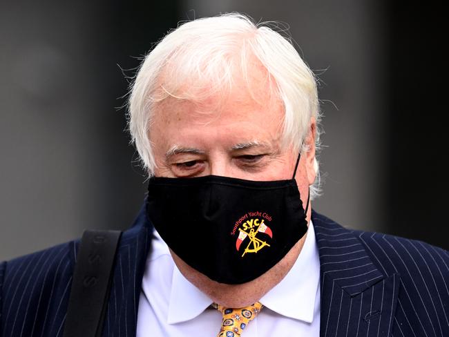 Businessman Clive Palmer leaves the Supreme Court in Brisbane. Picture: NCA NewsWire / Dan Peled