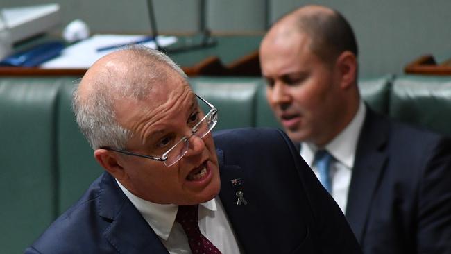 Prime Minister Scott Morrison and Treasurer Josh Frydenberg. Picture: Getty Images