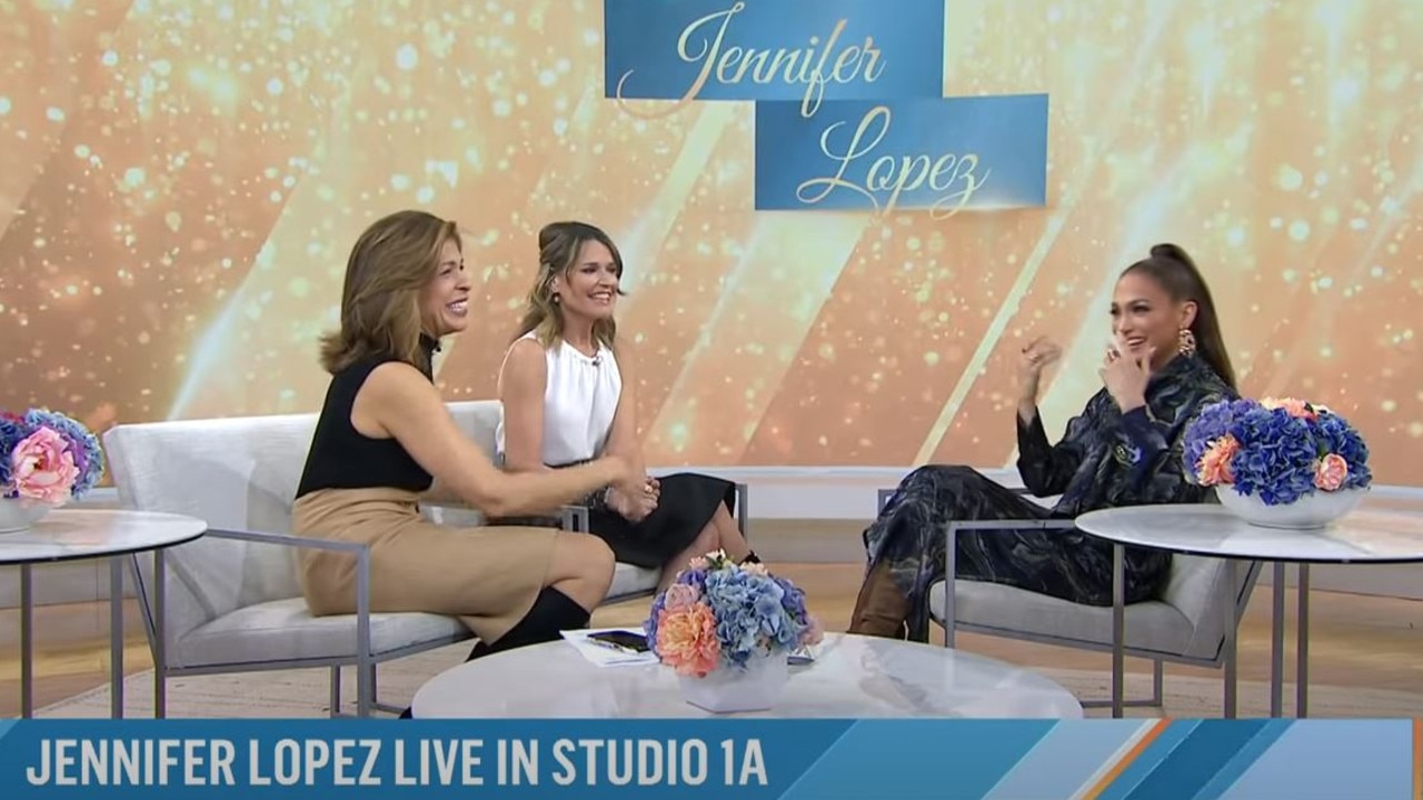 Jennifer Lopez called out Hoda Kotb for hiding a story about her personal life after trying to dig into the singer’s relationship. Picture: YouTube/Today