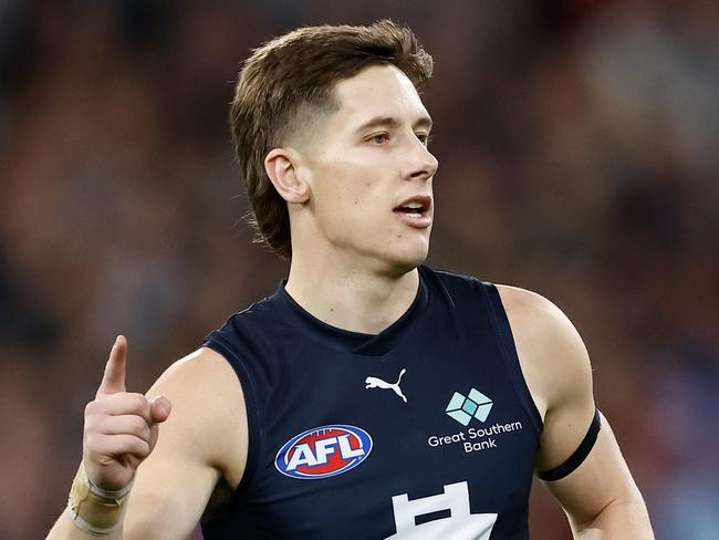 Carlton is rarely beaten with Lachie Fogarty in the team. Picture: Michael Willson/AFL Photos via Getty Images