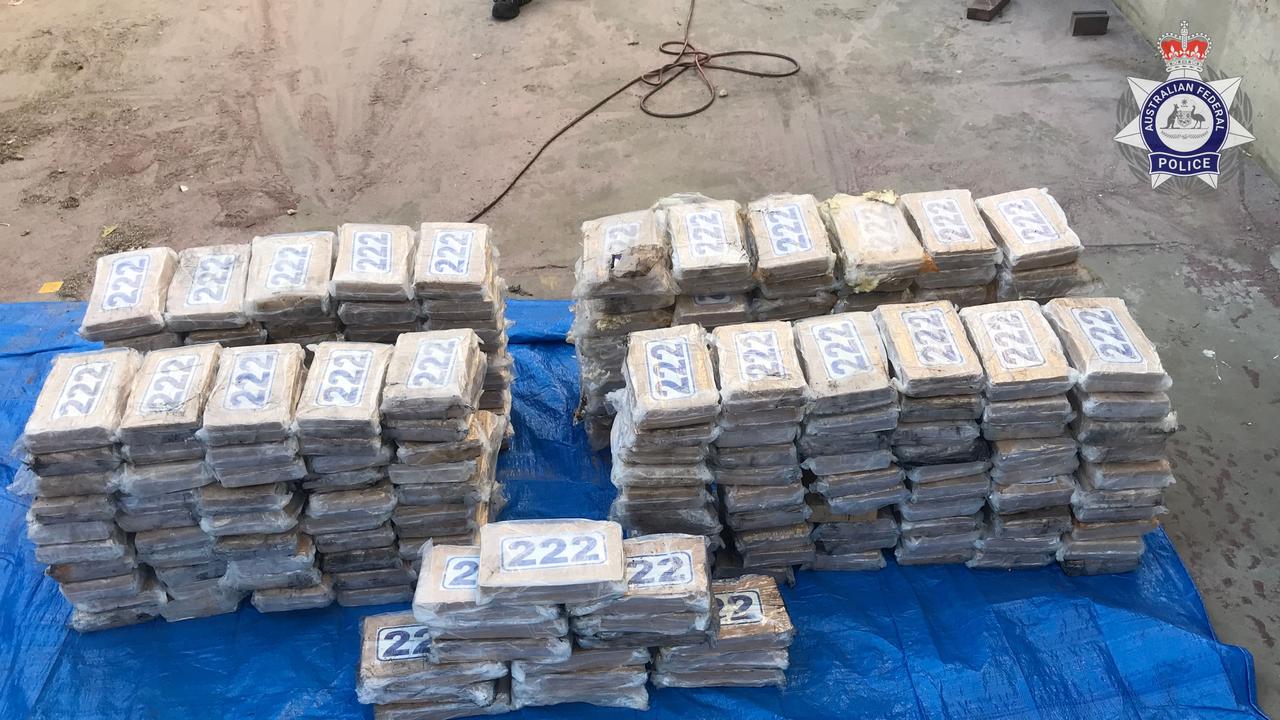 The arrests come after the AFP allegedly uncovered 247kg of cocaine stashed in a yacht’s hull. Picture: AFP