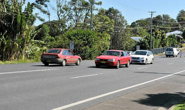 SAFETY FIRST: Ballina Road black spot at the turn-off to William Blair Avenue in Goonellabah. Picture: Mireille Merlet-Shaw