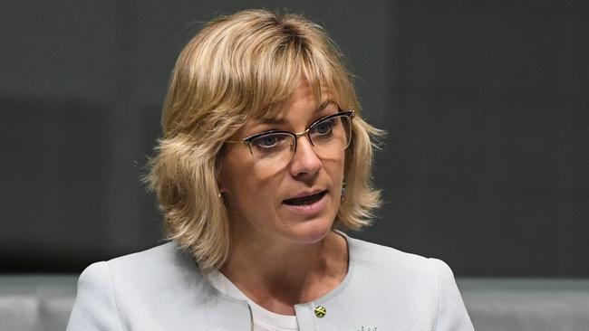 Independent Member for Warringah Zali Steggall tables an e-petition to declare a Climate Change Emergency on October 22, 2019. Picture: Lukas Coch.