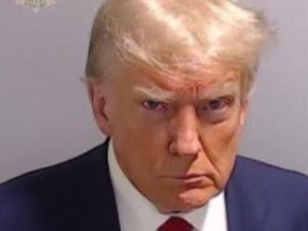 Donald Trump’s historic mugshot in Georgia. Picture: Supplied