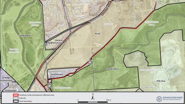 A large parcel of land in Hackham has been earmarked for residential development under a State Government housing plan. Pic: Council