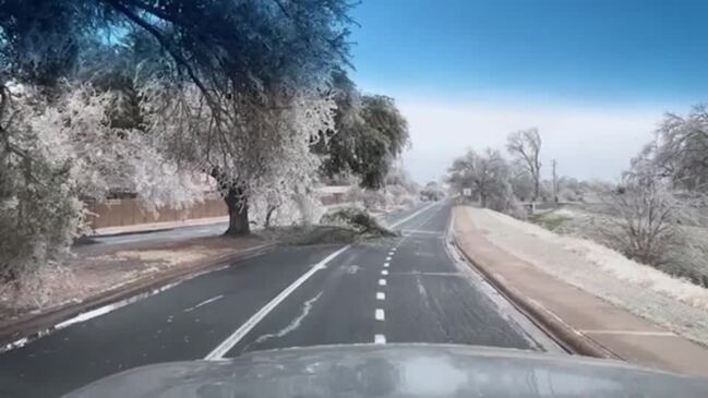 Ice storm grips central Texas