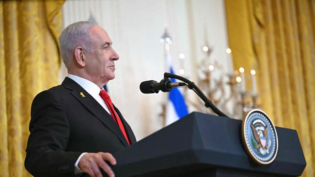 Benjamin Netanyahu said that one of his key goals was to ensure Gaza would not host terrorists again. Picture: Andrew Caballero-Reynolds/AFP