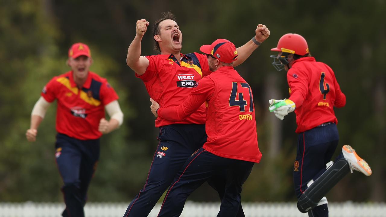 Ben Manenti of South Australia celebrates. Photo by Mark Metcalfe/Getty Images