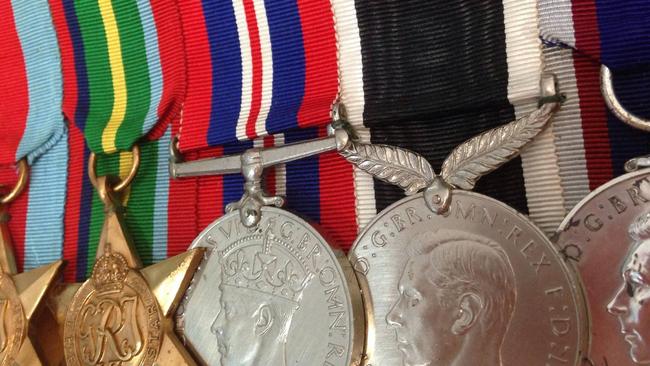 Donald Hallet Clever Gibsone's stolen war medals. Picture: Supplied