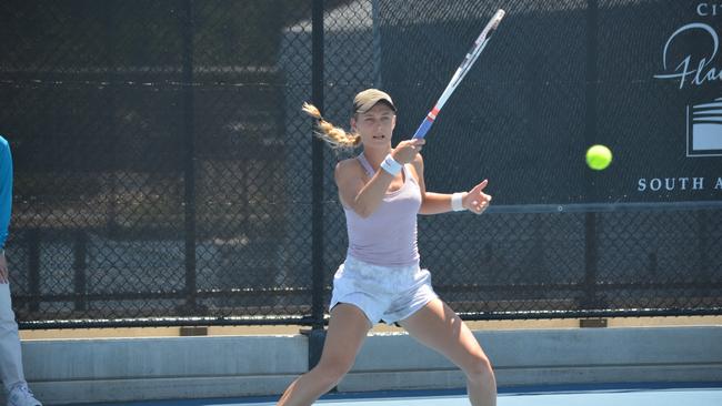 Kaylah McPhee at the Playford Tennis International. Picture: Tennis SA