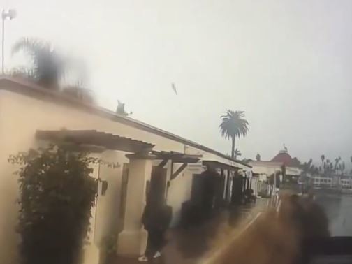 Social media CCTV footage shows  US Navy jet falling from sky in San Diego, 12/-2/2025