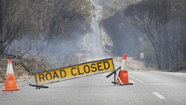 Closed roads in East Gippsland. Picture: David Caird