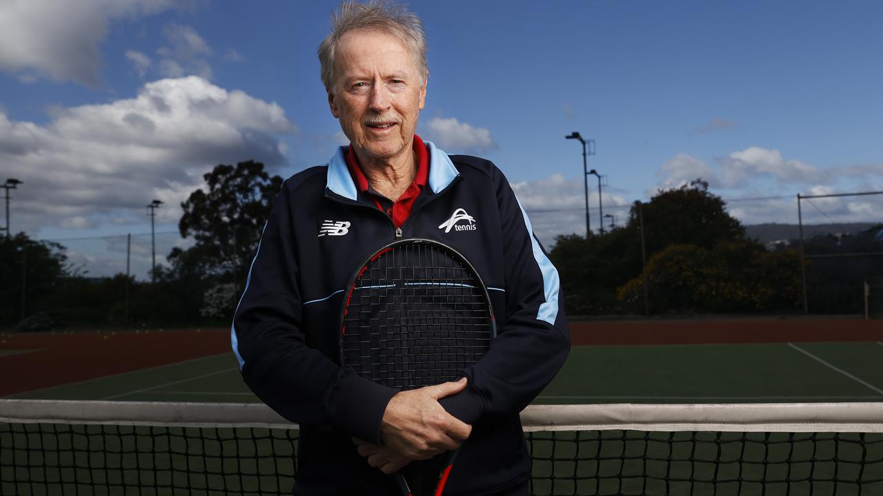 Jon Aufder-Heide 74 who was recently inducted into the Tasmanian Tennis Hall of Fame. Picture: Nikki Davis-Jones