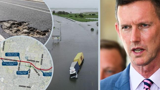 There is no concrete plan to upgrade the Bruce Highway in the Whitsundays despite the stretch regularly going under water during typical summer rainfalls. Picture: Contributed/Heidi Petith/ Robert Murolo