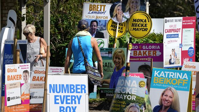 The March local government election saw thousands switch to prepoll and postal voting. (AAP Image/Dave Hunt)