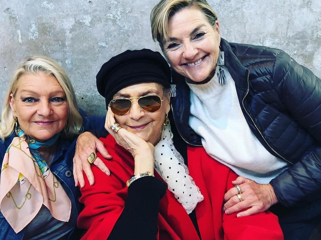 Australia’s first supermodel Maggie Tabberer with daughters Amanda and Brooke.