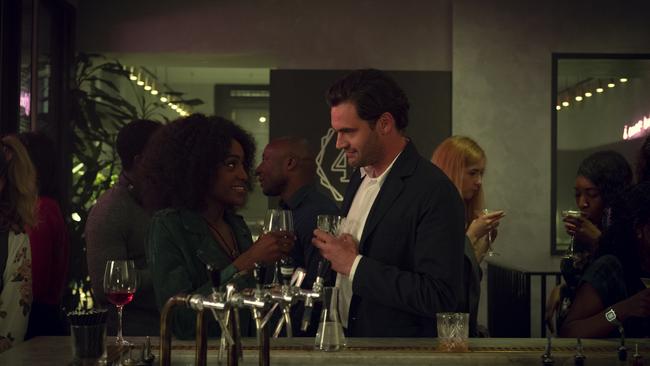 Simona Brown as Louise and Tom Bateman as David in Behind Her Eyes. Picture: Netflix