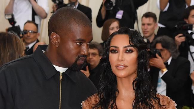 Kanye West has accused his ex-wife Kim Kardashian of cheating on him with an NBA star. Picture: AFP