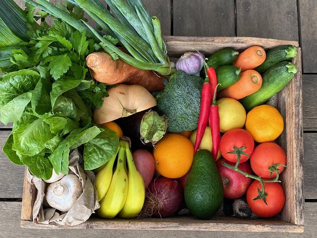 The produce box from Three Blue Ducks. Picture: Supplied