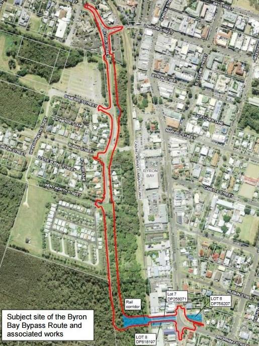 The route of Byron Bay's CBD bypass.