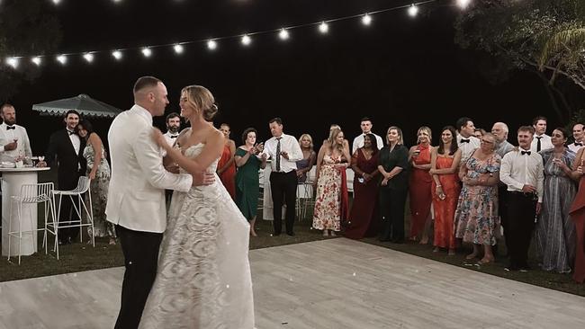 The first dance. Picture: Instagram, @scherrileebiggs