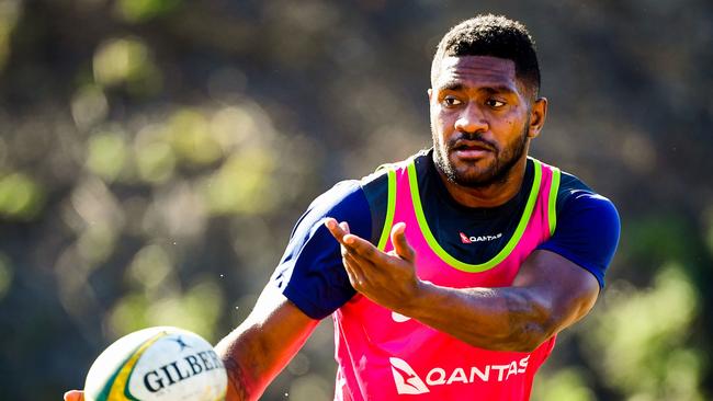 New Wallabies squad selection Isi Naisarani at training. Picture: Stu Walmsley, Rugby AU Media.