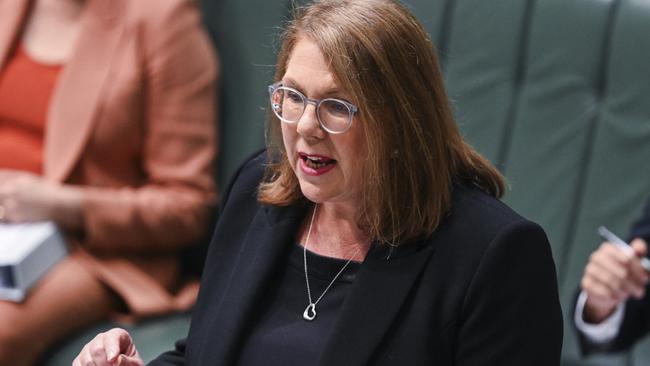 Catherine King has the blowtorch applied to her during Question Time at Parliament House. Picture: NCA NewsWire / Martin Ollman