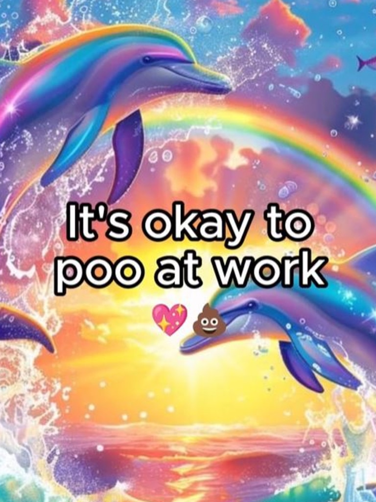 A post shared by Queensland Health to Instagram assuring its followers 'it's okay to poo at work'. Picture: Instagram