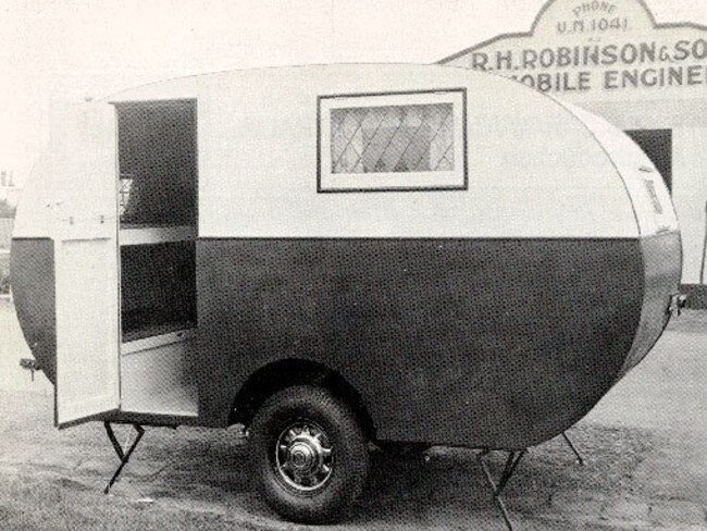 Caravan for sale during the 1950s.