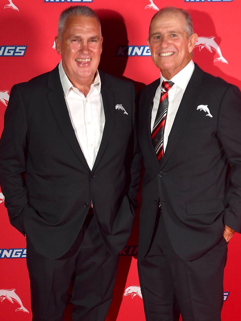 Bob Jones and Anthony Murphy on the red carpet at the Dolphins’ season launch. Picture: John Gass