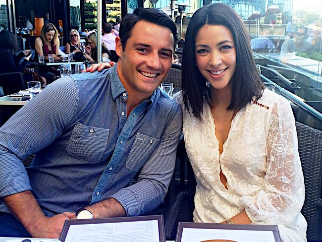 Cooper Cronk and his partner Tara Rushton.