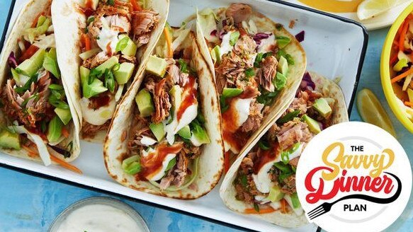 Savvy Dinner Plan's quick weeknight tuna fish tacos.