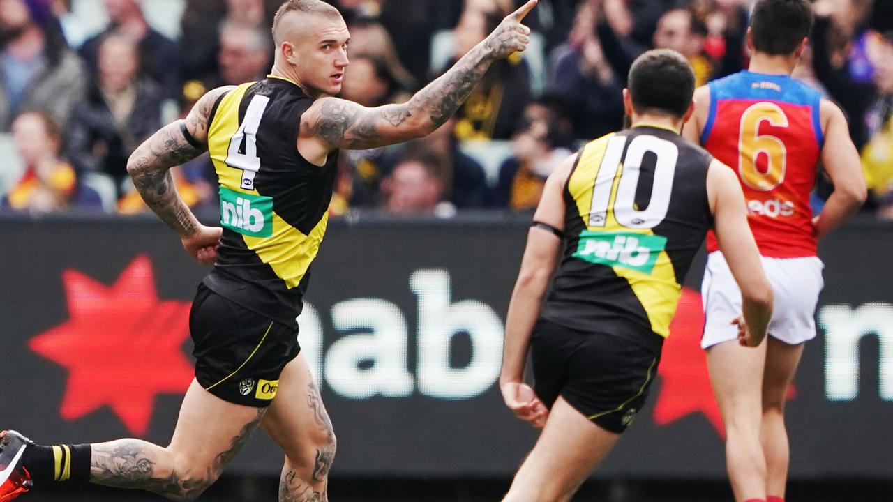 Dustin Martin will have a huge role to play to play in Richmond’s qualifying final. Picture: AAP Image/Michael Dodge.