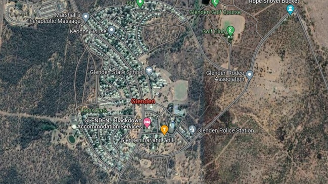 The town of Glenden will potentially be wiped out. Picture: Google Maps