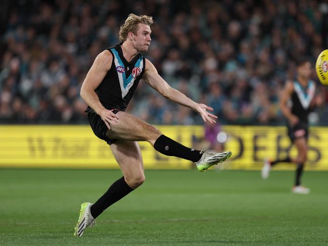 Jason Horne-Francis has been the Power’s best in the past month. Picture: James Elsby/AFL Photos via Getty Images.