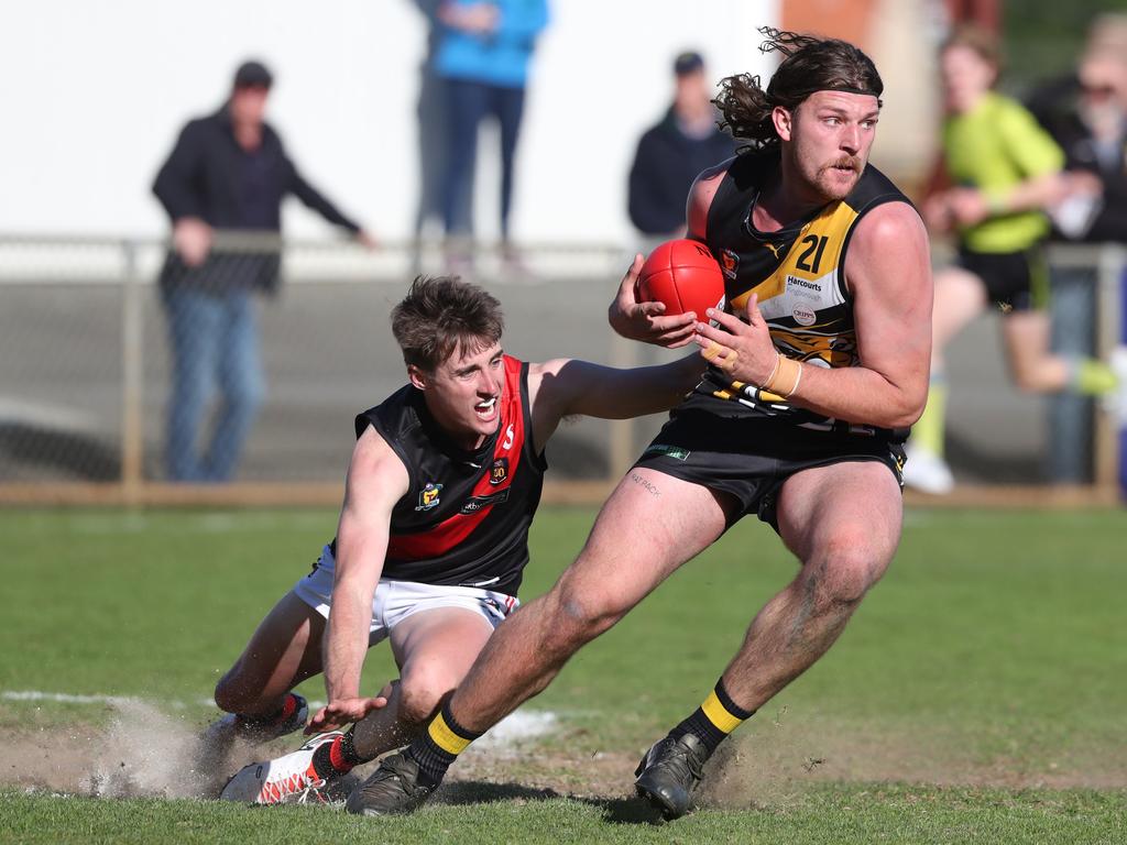 Jack Tomkinson Tigers. TSL grand final Kingborough Tigers V North Launceston. Picture: Nikki Davis-Jones