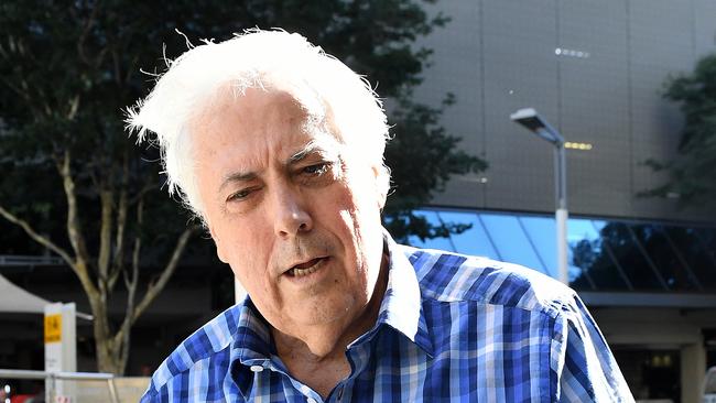 Clive Palmer outside the Federal Court in Brisbane yesterday.