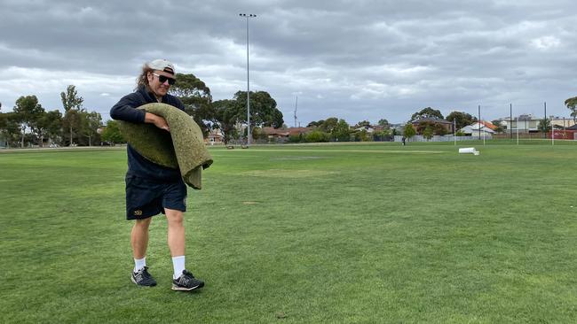 VSDCA: The covers come off before the Brunswick v Preston clash. Picture: Valeriu Campan