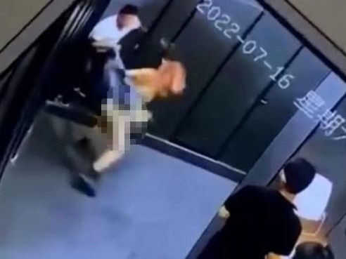 The man ripped off the woman’s coat as she attempted to escape.