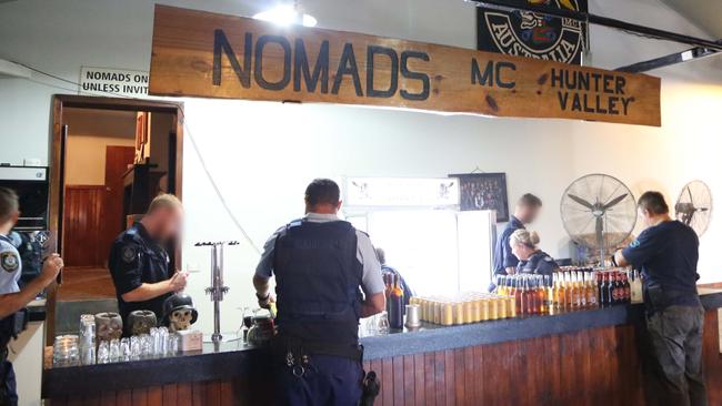 Nomads’ clubhouse in Muswellbrook was shut down by police last year.