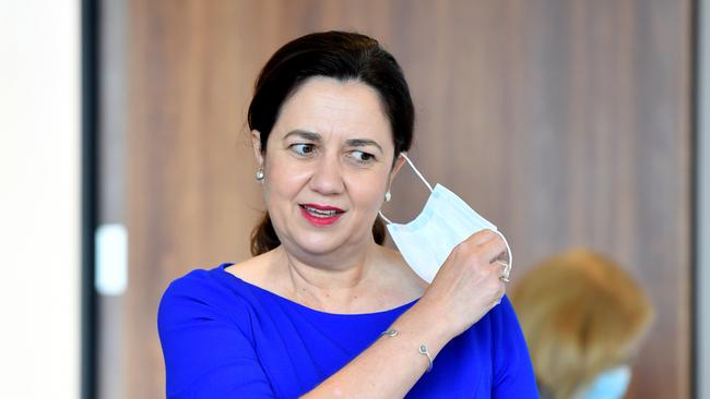 Queensland Premier Annastacia Palaszczuk announced as of 1am on Friday, COVID-19 restrictions will ease in Greater Brisbane. Picture: NCA NewsWire / Dan Peled